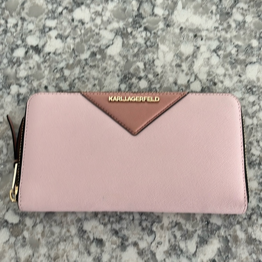 Karl Legerdeld Long Pink Wallet